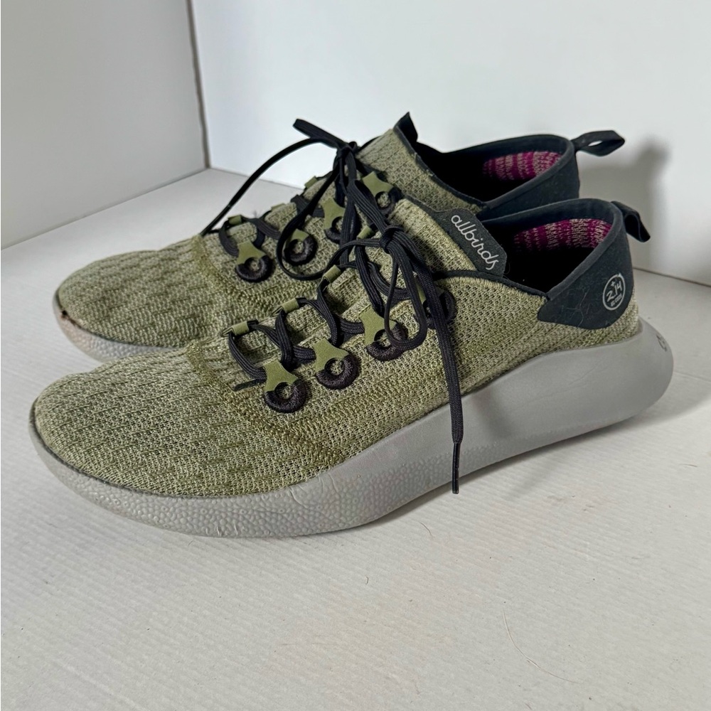 Allbirds Women's Olive Green Sneakers - Super Light Trainers
